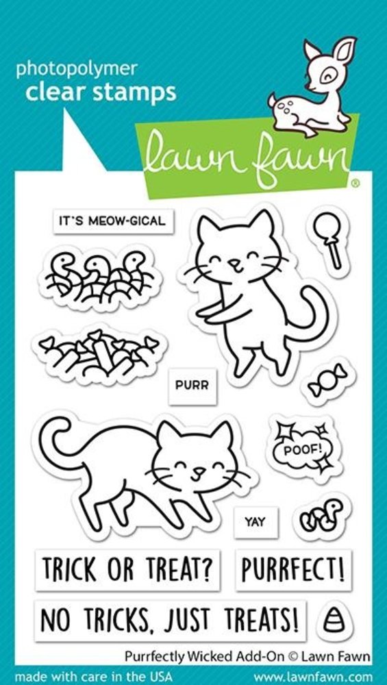 Lawn Fawn Purrfectly Wicked Add-On Clear Stamps (LF2666) (OUTLET)