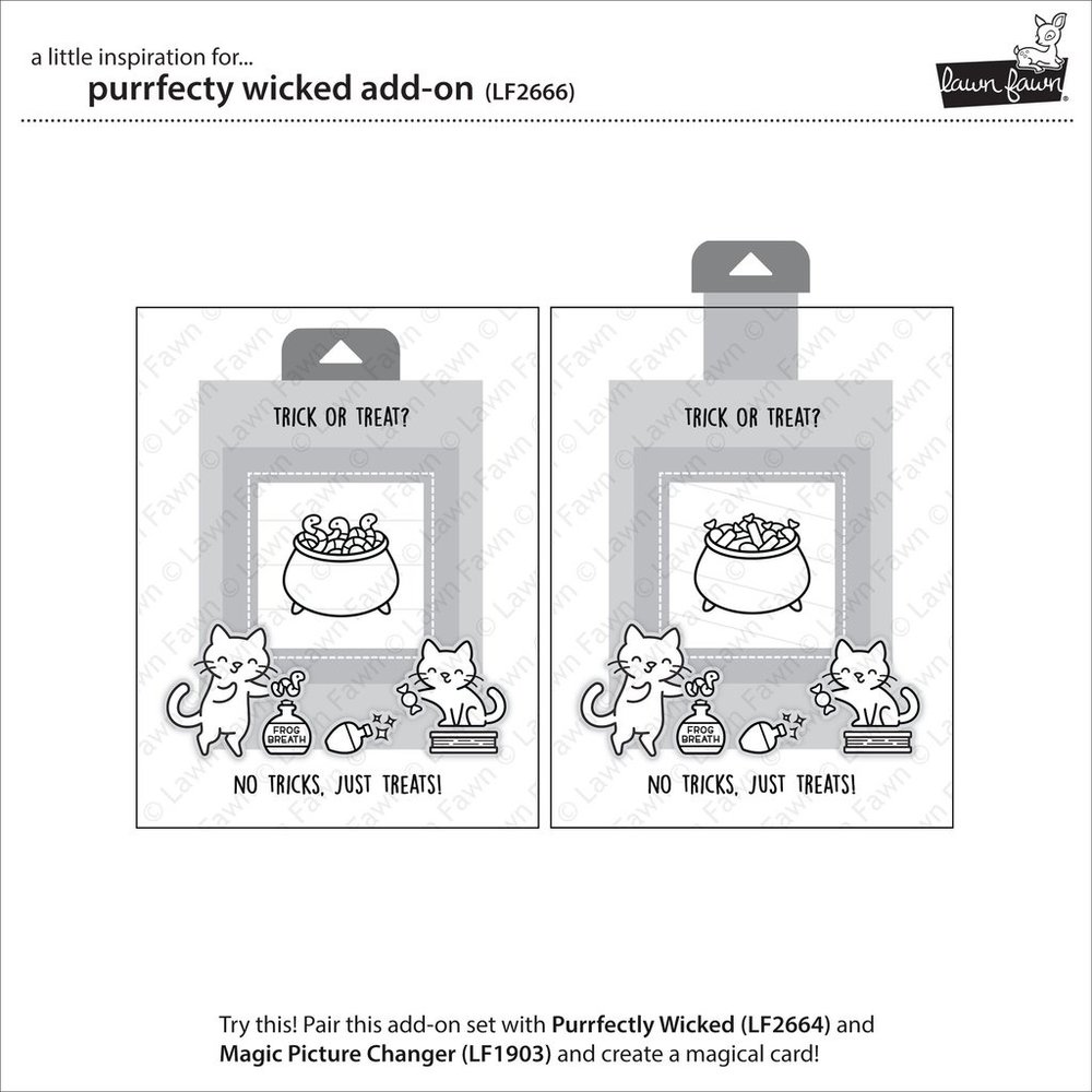 Lawn Fawn Purrfectly Wicked Add-On Clear Stamps (LF2666) (OUTLET)