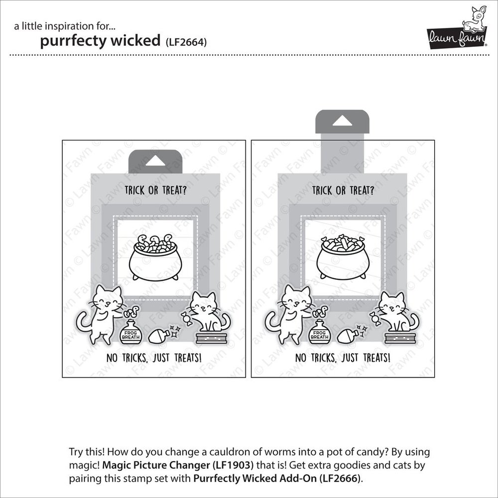 Lawn Fawn Purrfectly Wicked Clear Stamps (LF2664) (OUTLET) Lawn Fawn Purrfectly Wicked Clear Stamps (LF2664) (OUTLET)