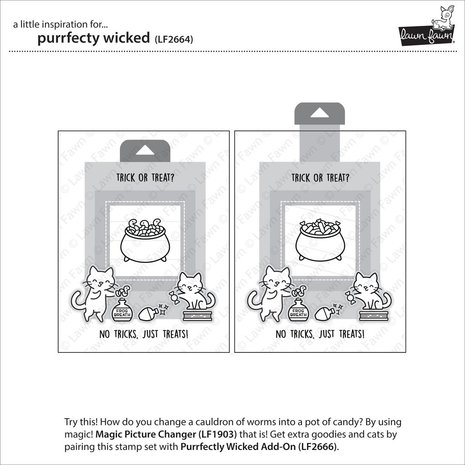 Lawn Fawn Purrfectly Wicked Clear Stamps (LF2664) (OUTLET) Lawn Fawn Purrfectly Wicked Clear Stamps (LF2664) (OUTLET)