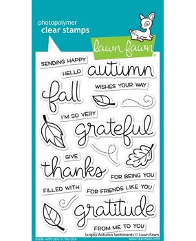 Lawn Fawn Scripty Autumn Sentiments Clear Stamps (LF2662) (DISCONTINUED)