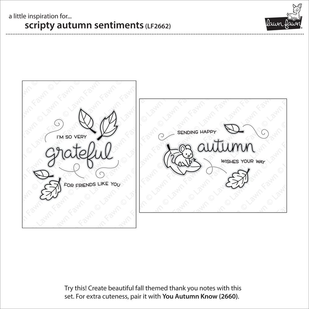 Lawn Fawn Scripty Autumn Sentiments Clear Stamps (LF2662) (OUTLET) Lawn Fawn Scripty Autumn Sentiments Clear Stamps (LF2662) (OUTLET)