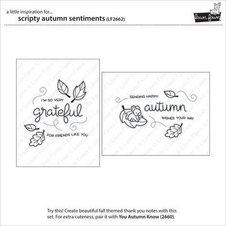 Lawn Fawn Scripty Autumn Sentiments Clear Stamps (LF2662) (OUTLET) Lawn Fawn Scripty Autumn Sentiments Clear Stamps (LF2662) (OUTLET)
