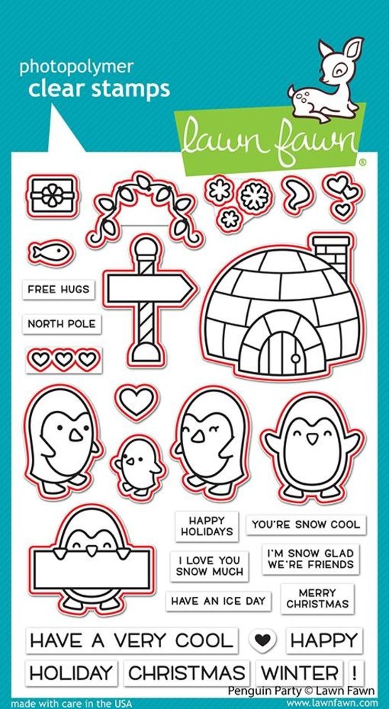 Lawn Fawn Penguin Party Dies (LF2675) (DISCONTINUED)