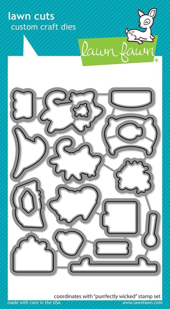 Lawn Fawn Purrfectly Wicked Dies (LF2665) (OUTLET)