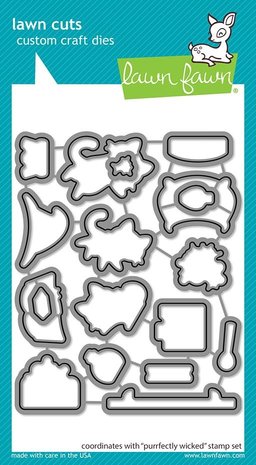 Lawn Fawn Purrfectly Wicked Dies (LF2665) (OUTLET)