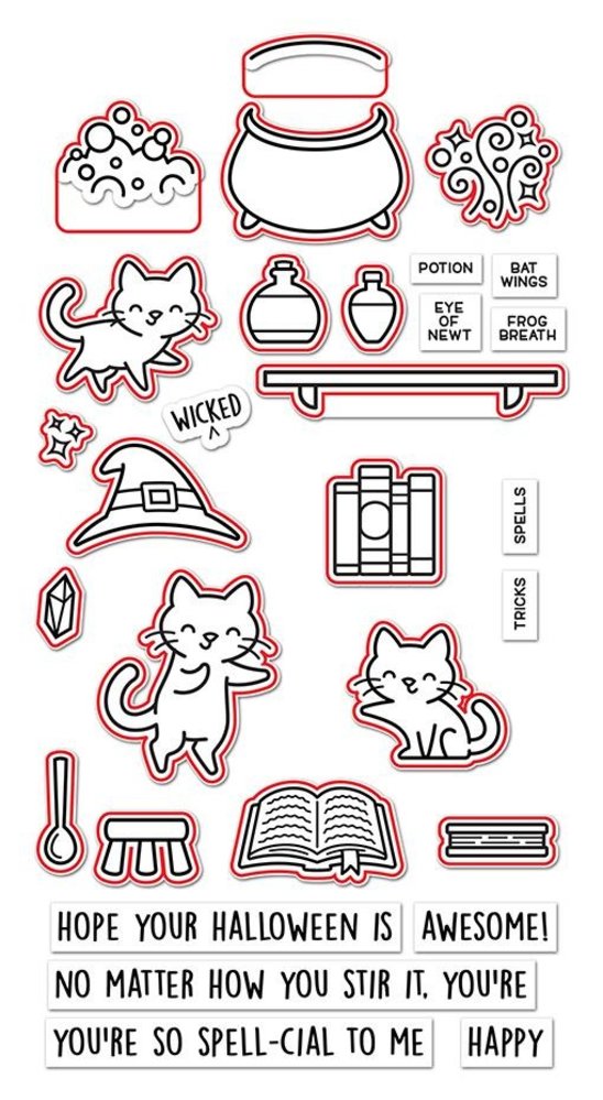 Lawn Fawn Purrfectly Wicked Dies (LF2665) (OUTLET)