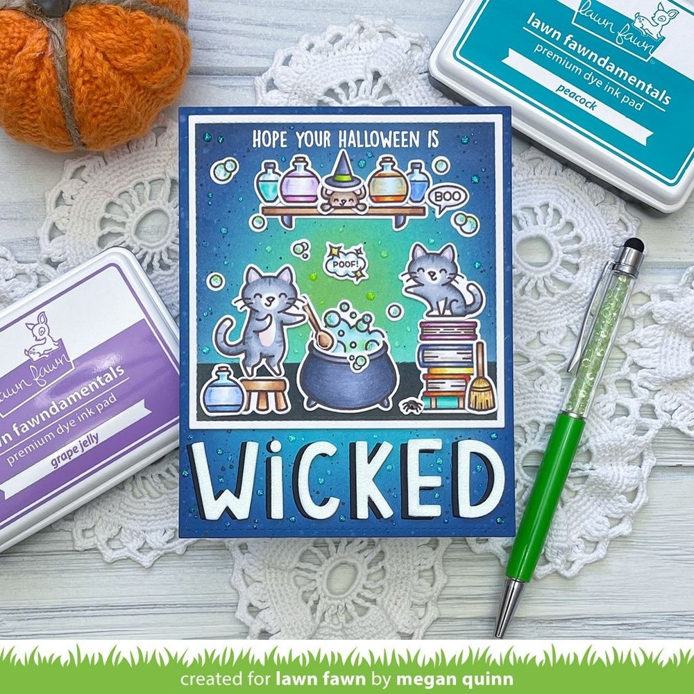 Lawn Fawn Purrfectly Wicked Dies (LF2665) (DISCONTINUED) Lawn Fawn Purrfectly Wicked Dies (LF2665) (DISCONTINUED)