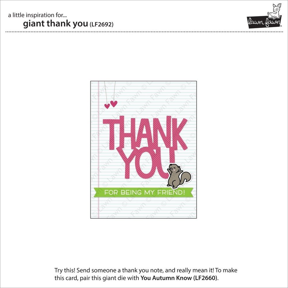 Lawn Fawn Giant Thank You Dies (LF2692) (DISCONTINUED) Lawn Fawn Giant Thank You Dies (LF2692) (DISCONTINUED)