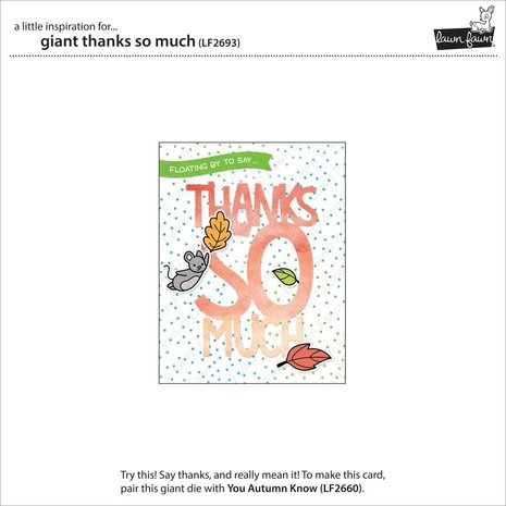 Lawn Fawn Giant Thanks So Much Dies (LF2693) (OUTLET)