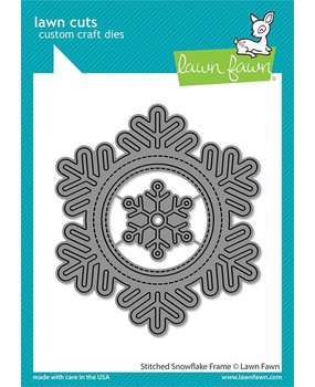 Lawn Fawn Stitched Snowflake Frame Dies (LF2701) (DISCONTINUED)