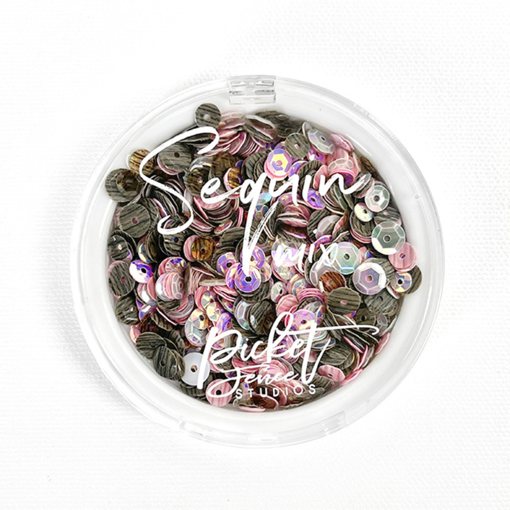 Picket Fence Studios Pink Camo Sequin Mix (SQ-146) (OUTLET) Picket Fence Studios Pink Camo Sequin Mix (SQ-146) (OUTLET)