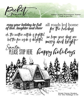 Picket Fence Studios For the Holidays 6x6 Inch Clear Stamps (C-131) (OUTLET)