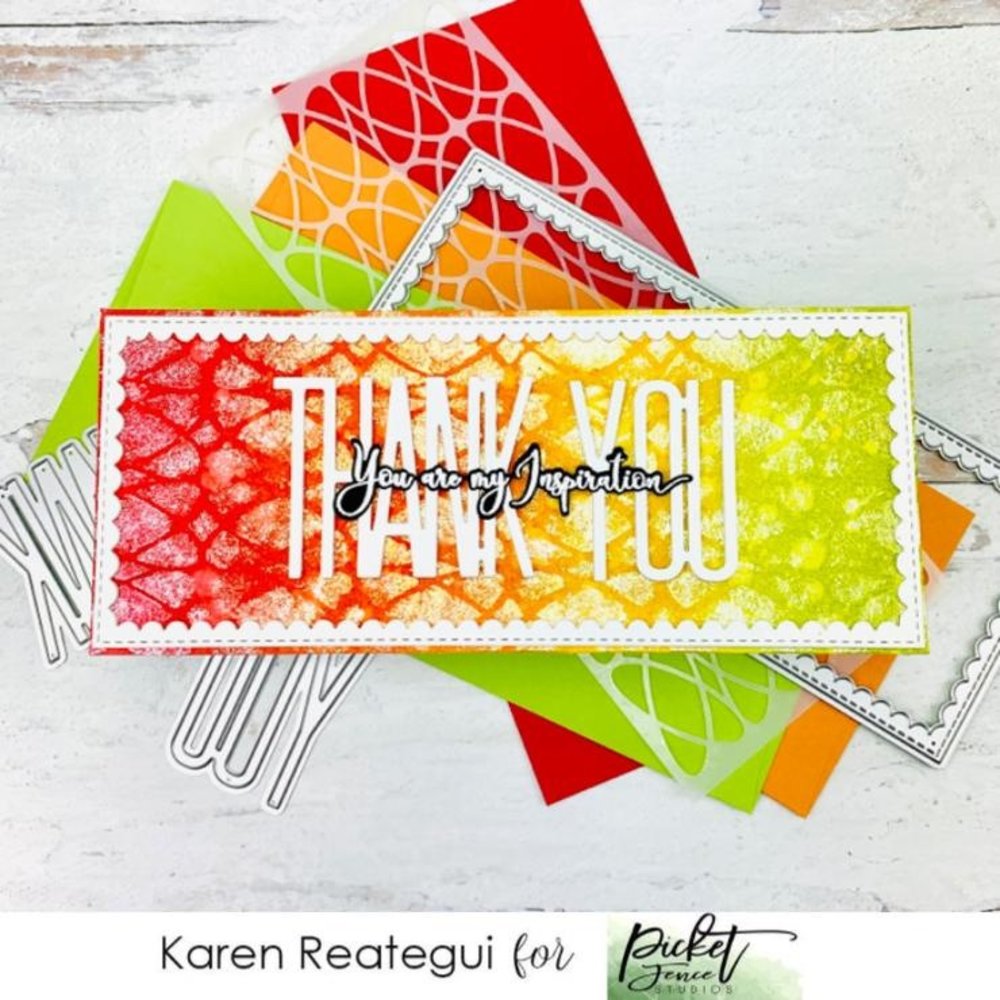 Picket Fence Studios Stitched and Scalloped Rectangles and Alpha Slim Line Die Cutting System (SDCS-126) (OUTLET)