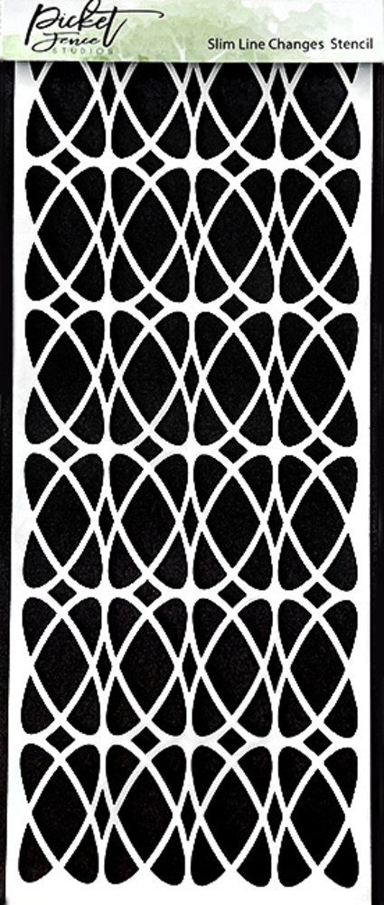 Picket Fence Studios Slim Line Changes 4x10 Inch Stencil (SC-231) (OUTLET)