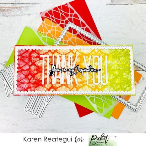 Picket Fence Studios Slim Line Changes 4x10 Inch Stencil (SC-231) (OUTLET)