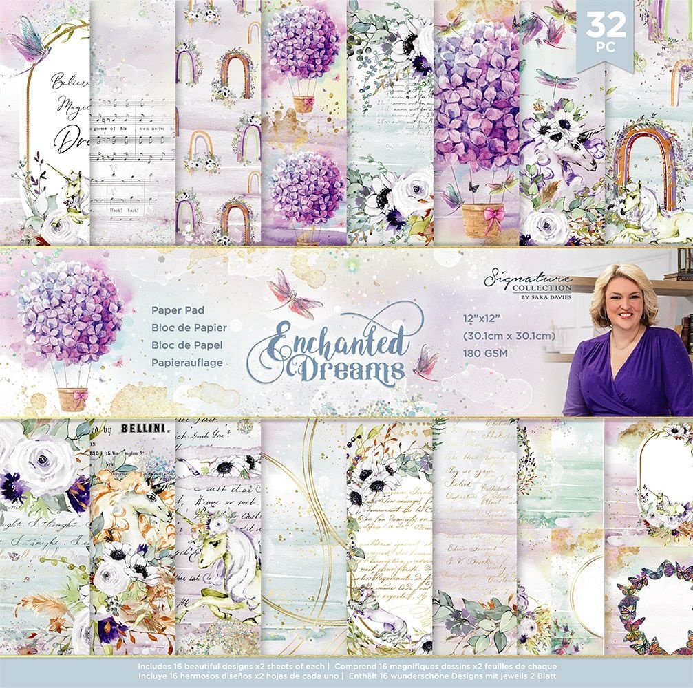Crafter's Companion Enchanted Dreams 12x12 Inch Paper Pad (S-ED-PAD12) (OUTLET)