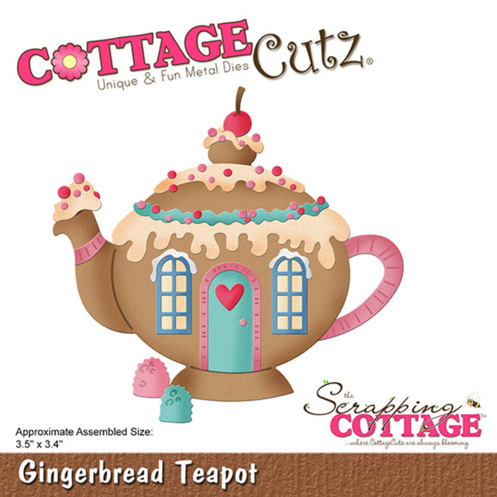 Scrapping Cottage Gingerbread Teapot (CC-904) (OUTLET)