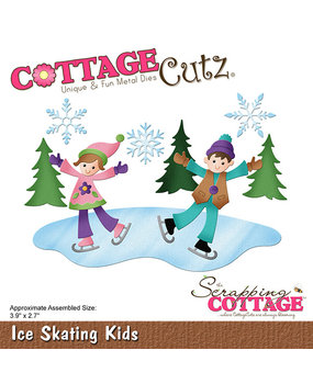 Scrapping Cottage Ice Skating Kids (CC-908) (OUTLET)