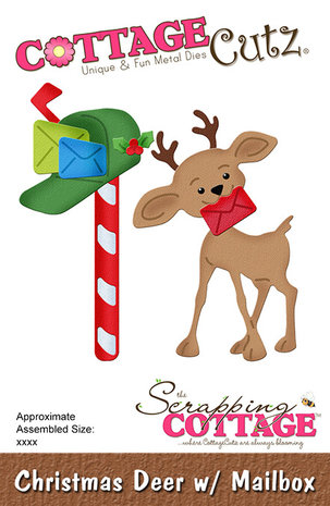 Scrapping Cottage Christmas Deer w/ Mailbox (CC-943) (OUTLET)