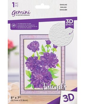Gemini Dahlias 3D Embossing Folder (GEM-EF5-3D-DAHL) (DISCONTINUED) Gemini Dahlias 3D Embossing Folder (GEM-EF5-3D-DAHL) (DISCONTINUED)
