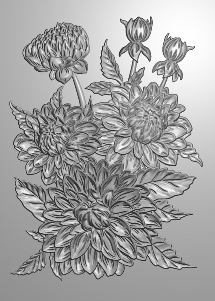 Gemini Dahlias 3D Embossing Folder (GEM-EF5-3D-DAHL) (DISCONTINUED) Gemini Dahlias 3D Embossing Folder (GEM-EF5-3D-DAHL) (DISCONTINUED)