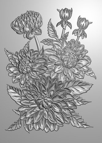 Gemini Dahlias 3D Embossing Folder (GEM-EF5-3D-DAHL) (DISCONTINUED) Gemini Dahlias 3D Embossing Folder (GEM-EF5-3D-DAHL) (DISCONTINUED)
