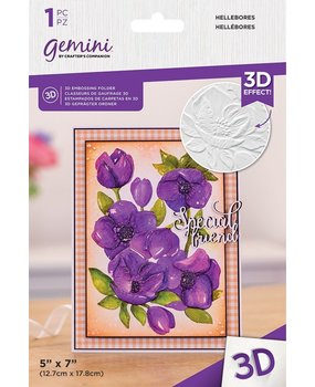 Gemini Hellebores 3D Embossing Folder (GEM-EF5-3D-HELLE) (DISCONTINUED) Gemini Hellebores 3D Embossing Folder (GEM-EF5-3D-HELLE) (DISCONTINUED)