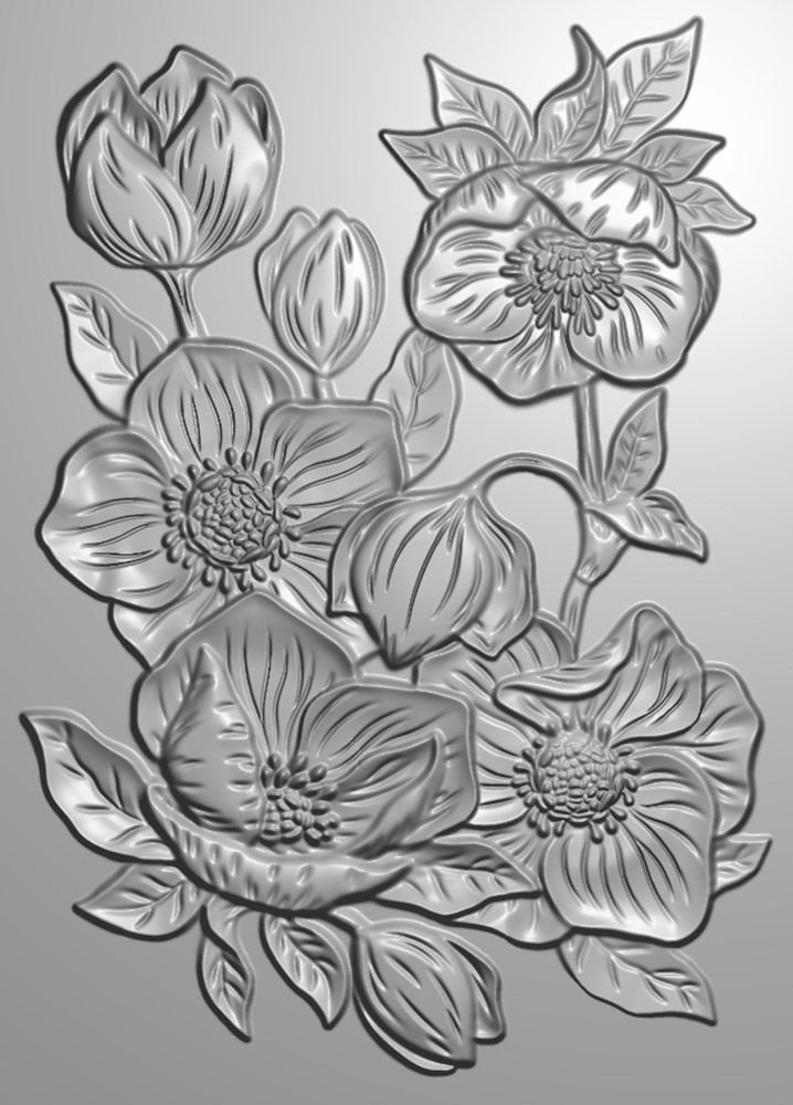 Gemini Hellebores 3D Embossing Folder (GEM-EF5-3D-HELLE) (DISCONTINUED) Gemini Hellebores 3D Embossing Folder (GEM-EF5-3D-HELLE) (DISCONTINUED)