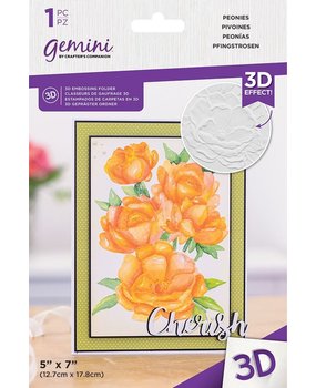 Gemini Peonies 3D Embossing Folder (GEM-EF5-3D-PEON) (DISCONTINUED) Gemini Peonies 3D Embossing Folder (GEM-EF5-3D-PEON) (DISCONTINUED)