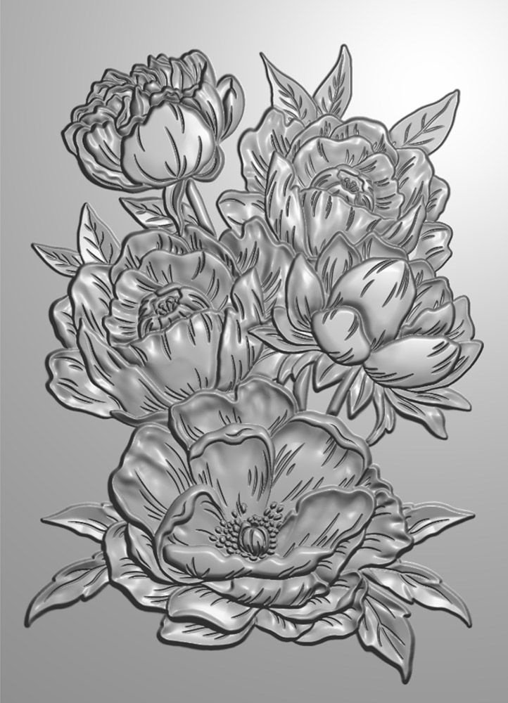 Gemini Peonies 3D Embossing Folder (GEM-EF5-3D-PEON) (DISCONTINUED) Gemini Peonies 3D Embossing Folder (GEM-EF5-3D-PEON) (DISCONTINUED)