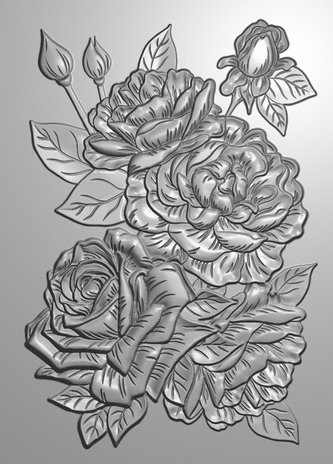 Gemini Roses 3D Embossing Folder (GEM-EF5-3D-ROSE) (OUTLET)