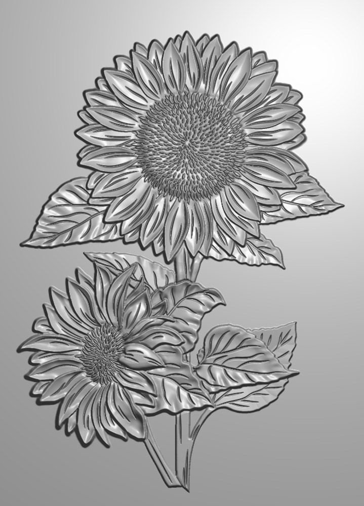 Gemini Sunflowers 3D Embossing Folder (GEM-EF5-3D-SUNF) (DISCONTINUED) Gemini Sunflowers 3D Embossing Folder (GEM-EF5-3D-SUNF) (DISCONTINUED)