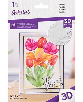 Gemini Tulips 3D Embossing Folder (GEM-EF5-3D-TULI) (DISCONTINUED) Gemini Tulips 3D Embossing Folder (GEM-EF5-3D-TULI) (DISCONTINUED)