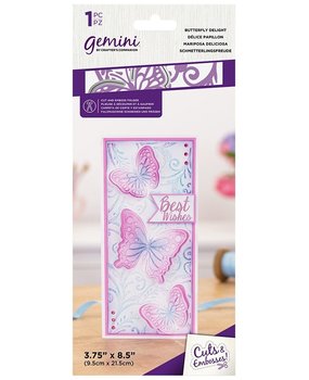 Gemini Butterfly Delight Cut and Emboss Folder (GEM-CEF8.5-BDEL) (DISCONTINUED) Gemini Butterfly Delight Cut and Emboss Folder (GEM-CEF8.5-BDEL) (DISCONTINUED)