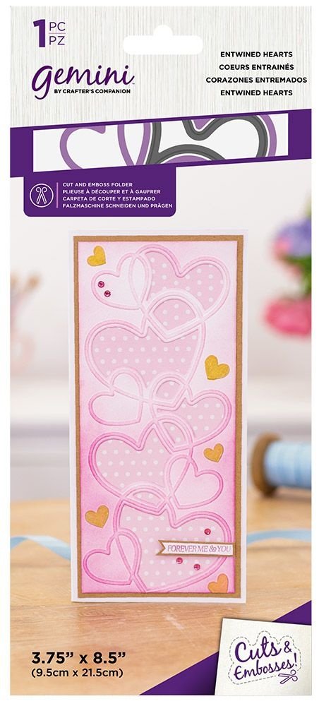 Gemini Entwined Hearts Cut and Emboss Folder (GEM-CEF8.5-ENHEA) (DISCONTINUED)