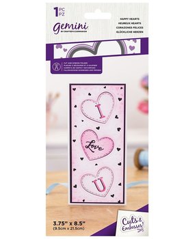 Gemini Happy Hearts Cut and Emboss Folder (GEM-CEF8.5-HHEA) (DISCONTINUED)