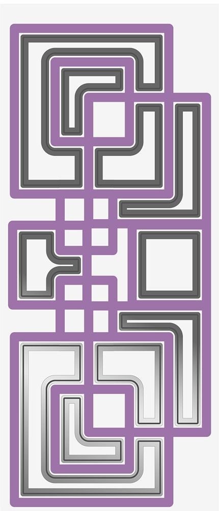 Gemini Interlocking Squares Cut and Emboss Folder (GEM-CEF8.5-INSQU) (DISCONTINUED)