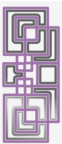 Gemini Interlocking Squares Cut and Emboss Folder (GEM-CEF8.5-INSQU) (DISCONTINUED)