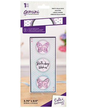 Gemini Pretty Polka Dots Cut and Emboss Folder (GEM-CEF8.5-PPDO) (DISCONTINUED)