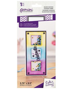 Gemini Square Chevrons Cut and Emboss Folder (GEM-CEF8.5-SQCHE) (DISCONTINUED) Gemini Square Chevrons Cut and Emboss Folder (GEM-CEF8.5-SQCHE) (DISCONTINUED)