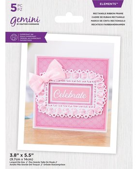 Gemini Rectangle Ribbon Frame Elements Dies (GEM-MD-ELE-RRIB) (DISCONTINUED) Gemini Rectangle Ribbon Frame Elements Dies (GEM-MD-ELE-RRIB) (DISCONTINUED)