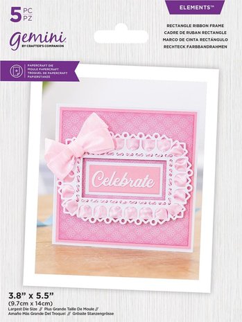 Gemini Rectangle Ribbon Frame Elements Dies (GEM-MD-ELE-RRIB) (DISCONTINUED) Gemini Rectangle Ribbon Frame Elements Dies (GEM-MD-ELE-RRIB) (DISCONTINUED)