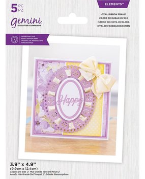 Gemini Oval Ribbon Frame Elements Dies (GEM-MD-ELE-ORIB) (DISCONTINUED) Gemini Oval Ribbon Frame Elements Dies (GEM-MD-ELE-ORIB) (DISCONTINUED)