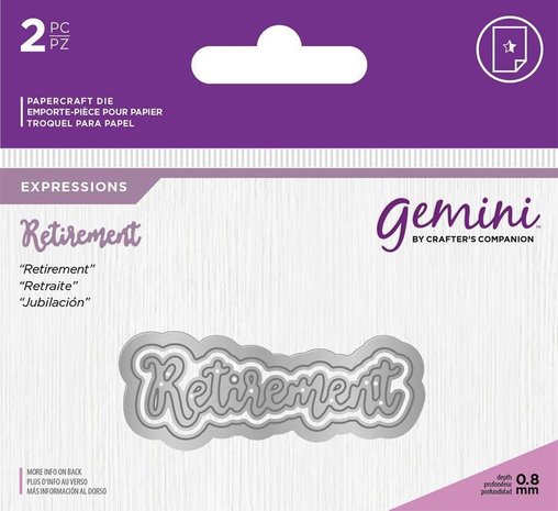 Gemini Retirement Expressions Dies (GEM-MD-E-W-75) (DISCONTINUED)