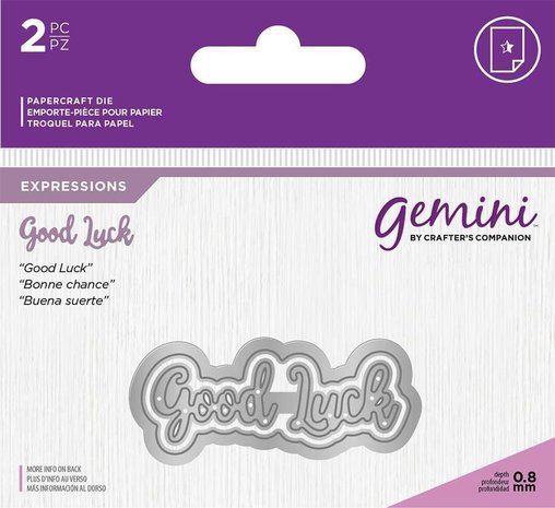 Gemini Good Luck Expressions Dies (GEM-MD-E-W-49) (OUTLET) Gemini Good Luck Expressions Dies (GEM-MD-E-W-49) (OUTLET)