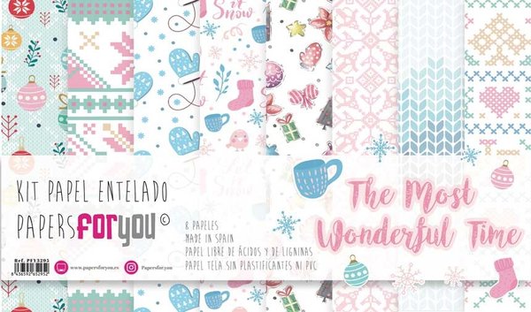 Papers For You The Most Wonderful Time Canvas Scrap Pack (8pcs) (PFY-3295) (DISCONTINUED)