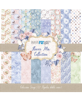 Papers For You Flower Mix Scrap Paper Pack (12pcs) (PFY-1456) (DISCONTINUED)