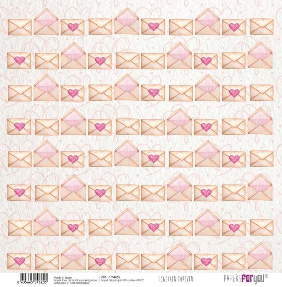 Papers For You Together Forever Canvas Scrap Pack (8pcs) (PFY-4460) (DISCONTINUED)