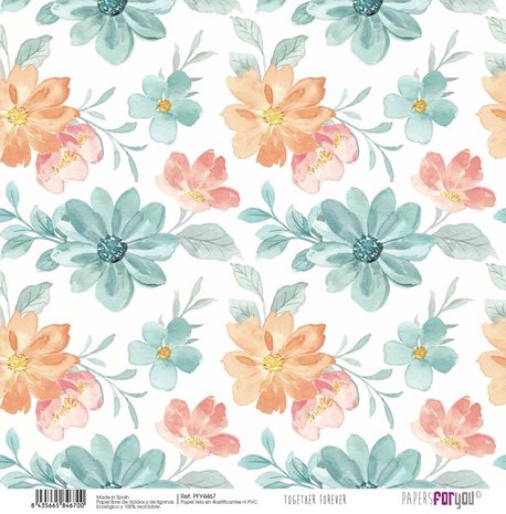 Papers For You Together Forever Canvas Scrap Pack (8pcs) (PFY-4460) (DISCONTINUED)